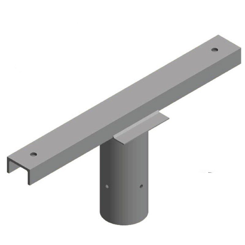 lamp post Bracket Twin / Double Floodlight Spigot Steel Galvanised