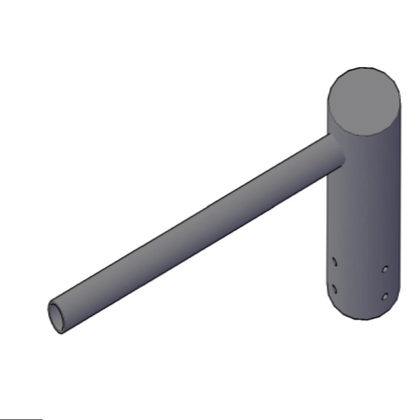 lamp post Arm Single Projection Bracket 0.5m Spigot Steel