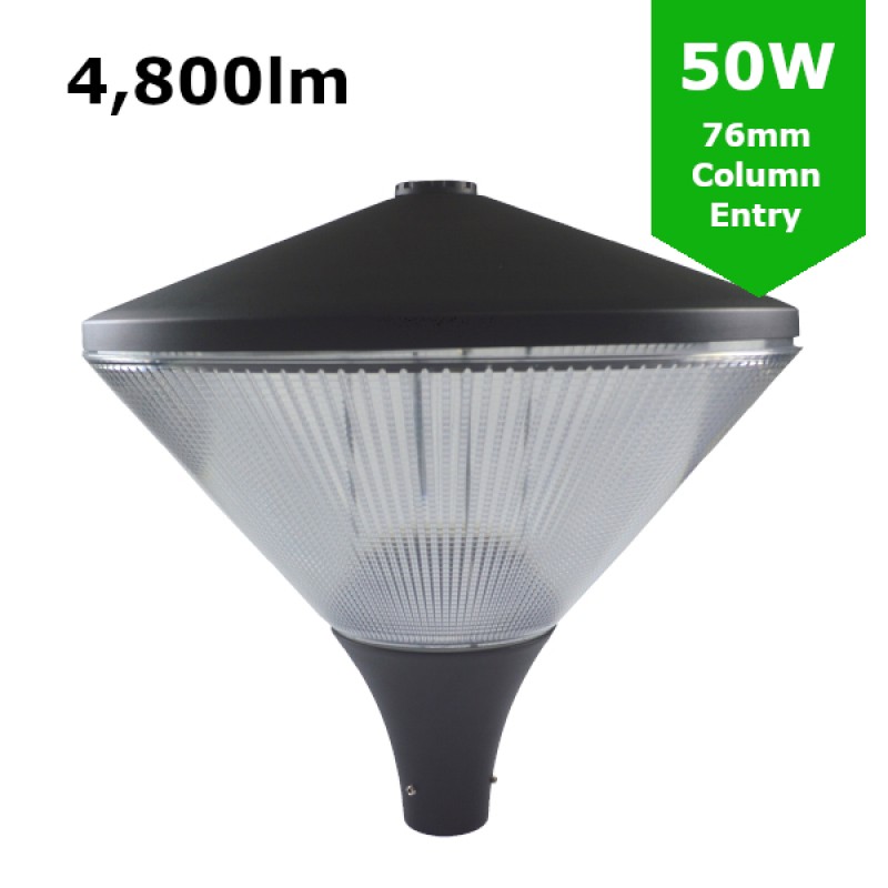 50w 4 800lm Led 360 Degree Post Top Luminaire Replacing 70w Son Mhl Led Post Top Lantern 360 Degree Car Park Street Light Luminaire 50w 3