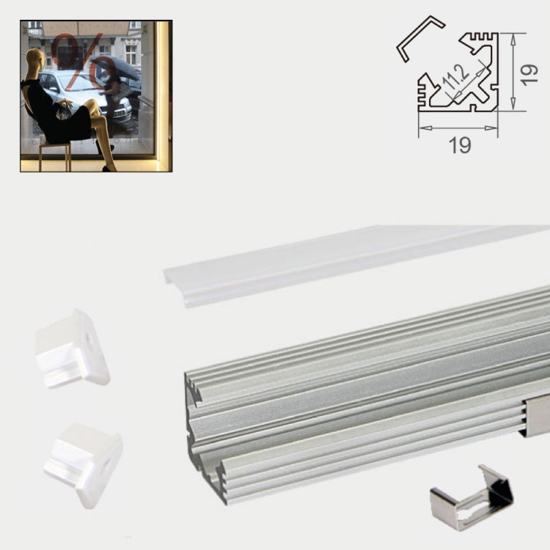 Pack of 10 - UK Free Postage 10 x 1 m LL-03  Aluminium LED Striplight Profile 