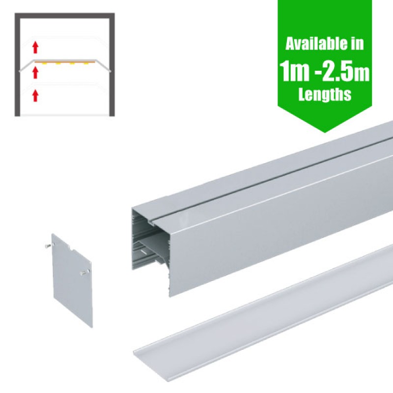 Adjustable Depth LED Profile  for Continuous Linear LED 