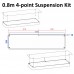 Suspended Linear LED Light 1200mm/4ft - Silver Anodised Aluminum (4,500lm) 51W